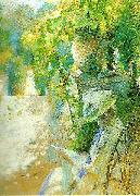 Carl Larsson fruntimmer som latsas lasa-lasande kvinna oil painting reproduction